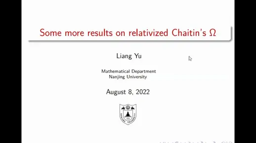 喻良:Some more results on relativized Chaitin's Ω.