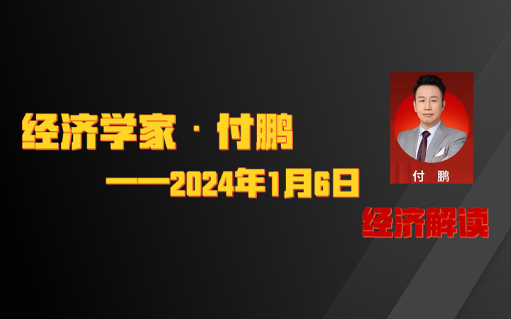 【付总】经济学家2024年宏观经济分析1月观点哔哩哔哩bilibili