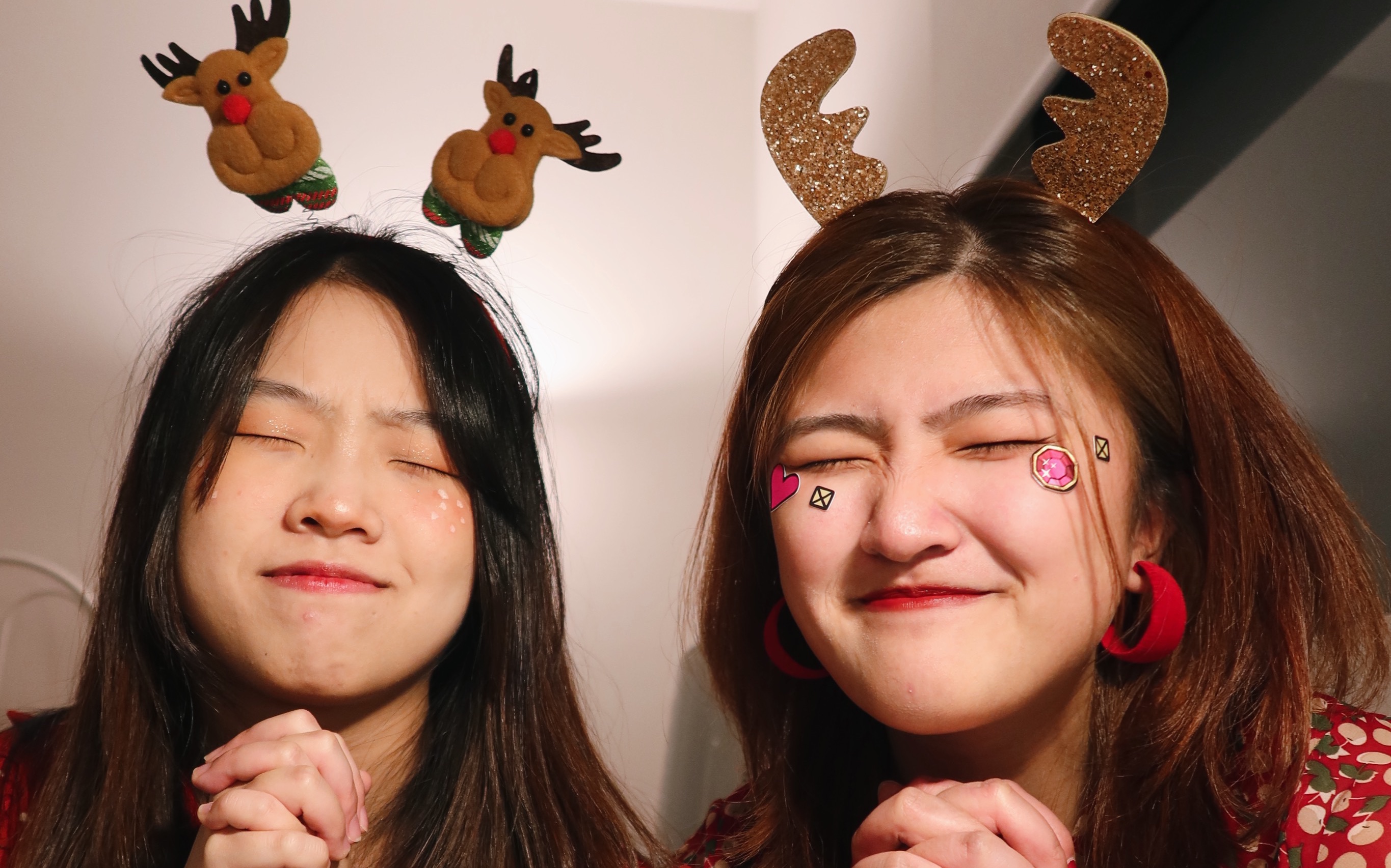 给室友画麋鹿仿妆vlog