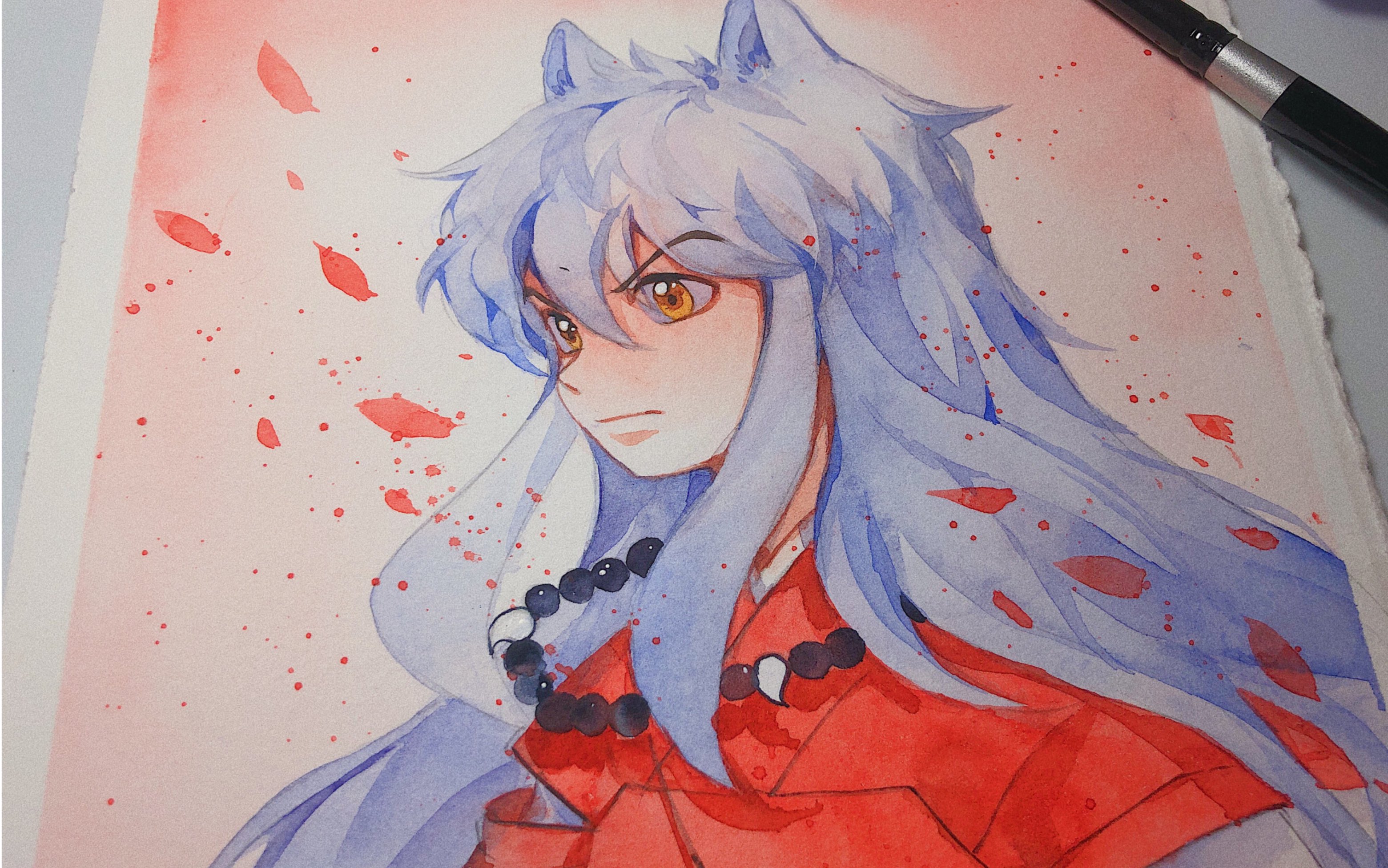 【犬夜叉】【水彩过程】画狗大型翻车现场