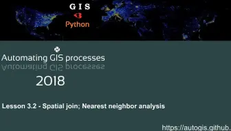 AutoGIS Lesson 3.2 (2018) - Spatial join; Nearest neighbor空间连接邻近分析