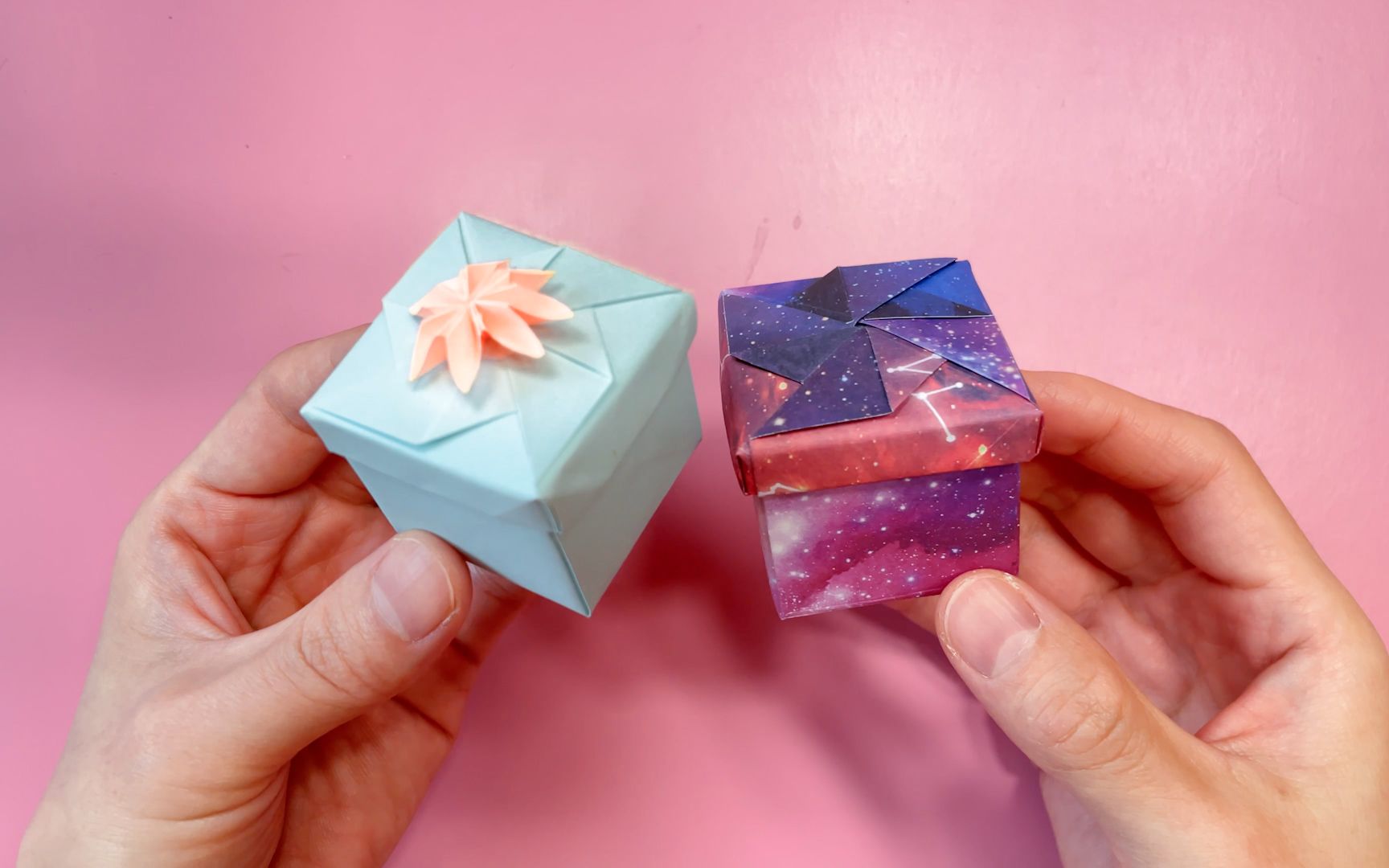 礼物盒/收纳盒折纸教程,简单漂亮又实用!