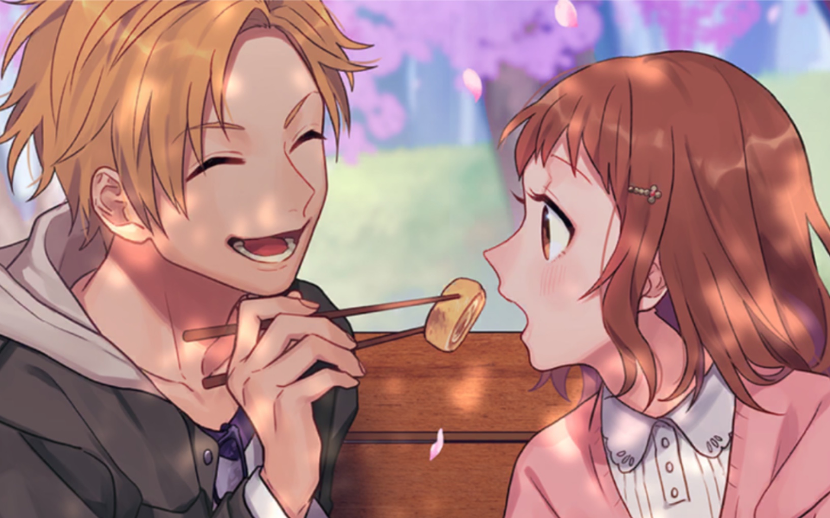 中字honeyworkspremiumlive绘本组春天情侣赏花约会