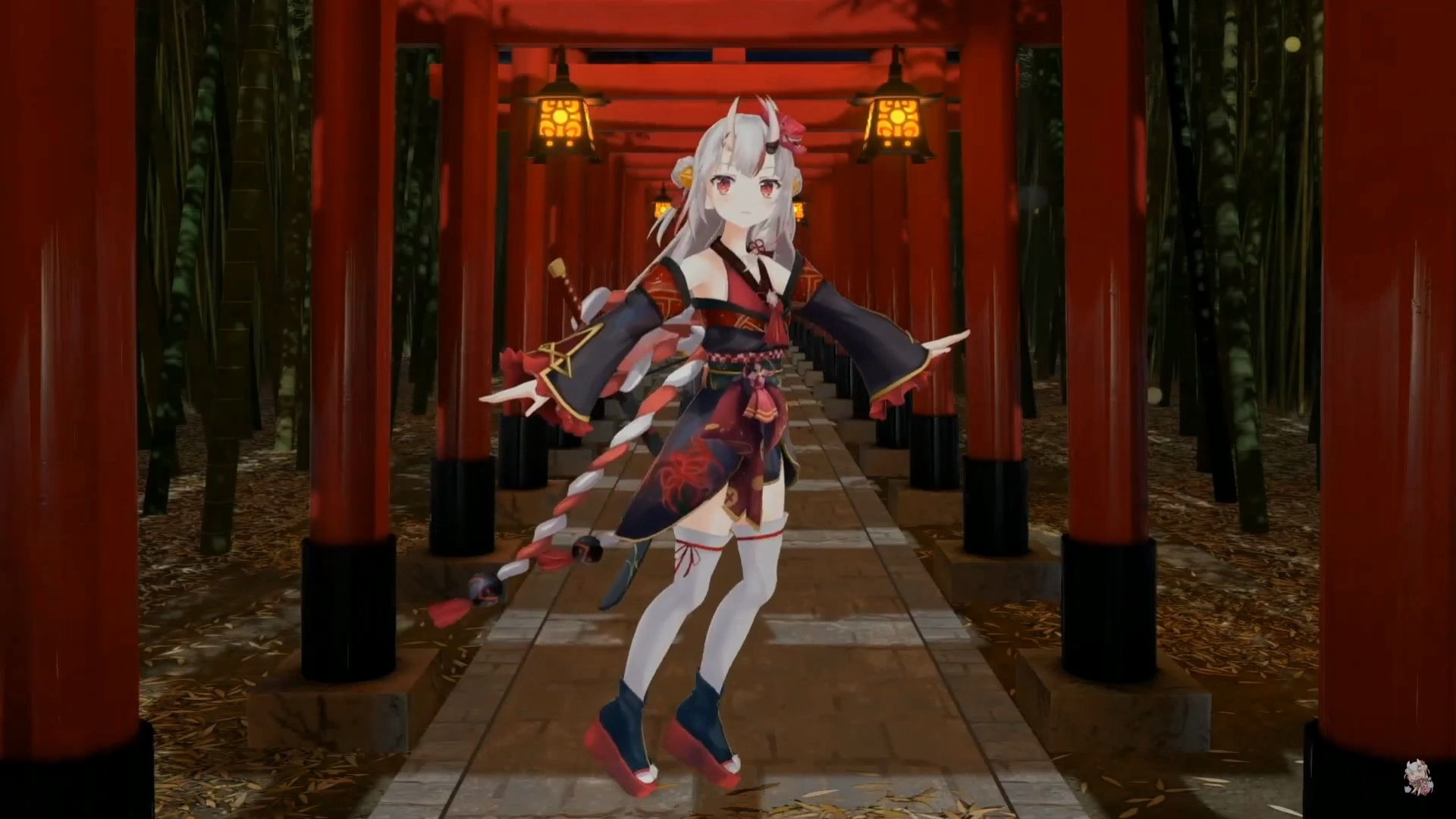 百鬼绫目二周年3d待机画面,かわ余!