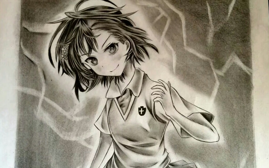 【铅笔手绘/御坂美琴】一个垃圾up画的炮姐有人看吗