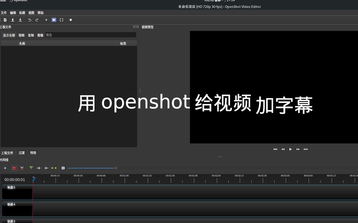 openshot字幕