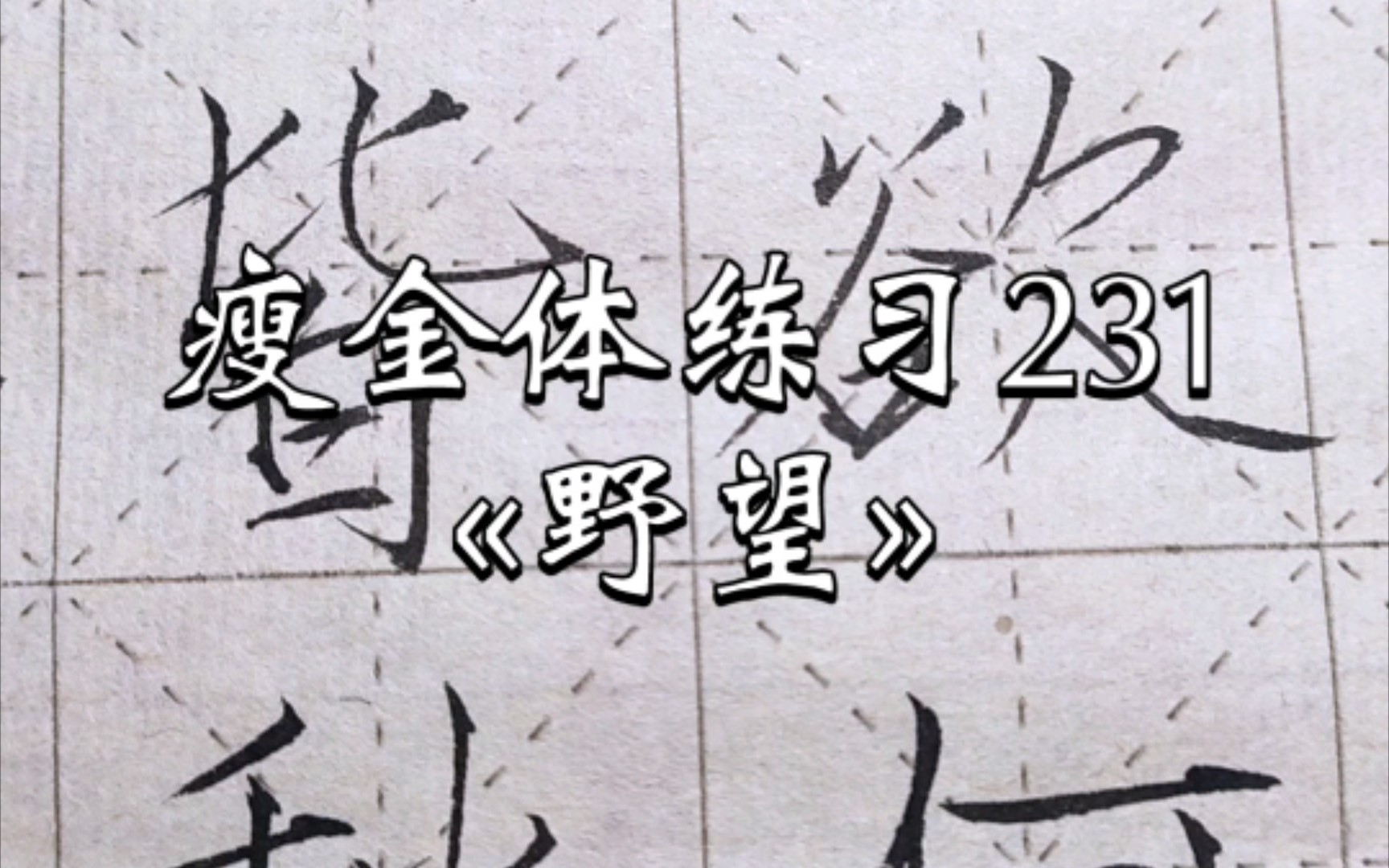 瘦金体练习231之夏日山中:00野望03唐·王绩|越练越回去了呢