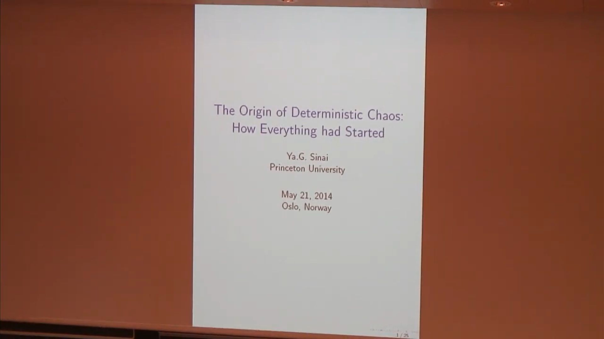 Yakov Sinai:Now everything has been started? The origin of deterministic chaos哔哩哔哩bilibili