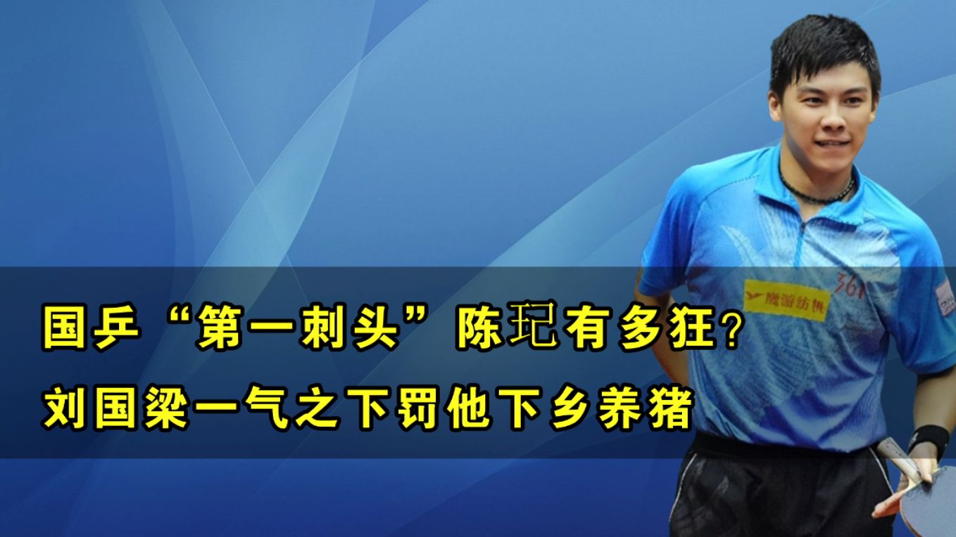 "国乒第一刺头"陈玘,因摔球拍被罚下乡养猪