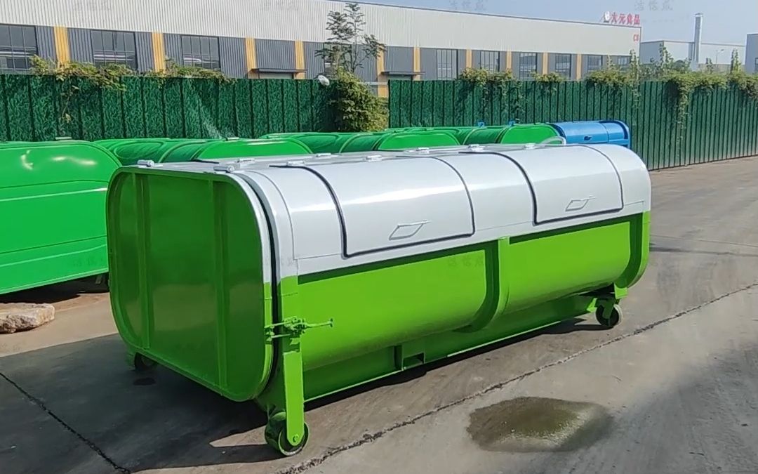 勾臂垃圾箱 车厢可卸式垃圾收集箱 5立方碳钢垃圾箱