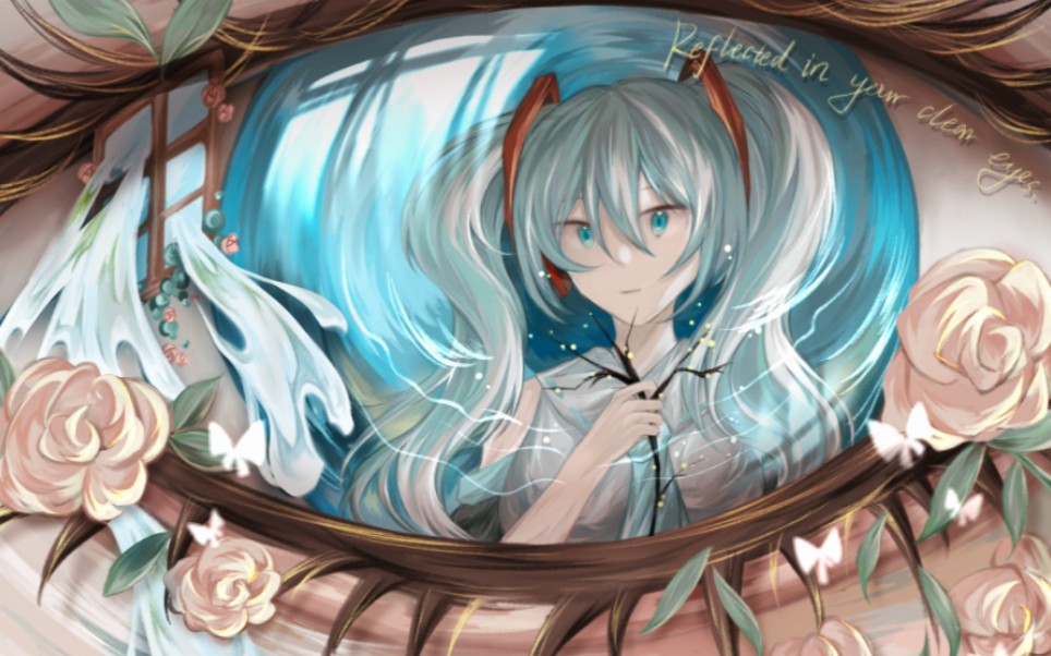 眼睛画初音未来图片