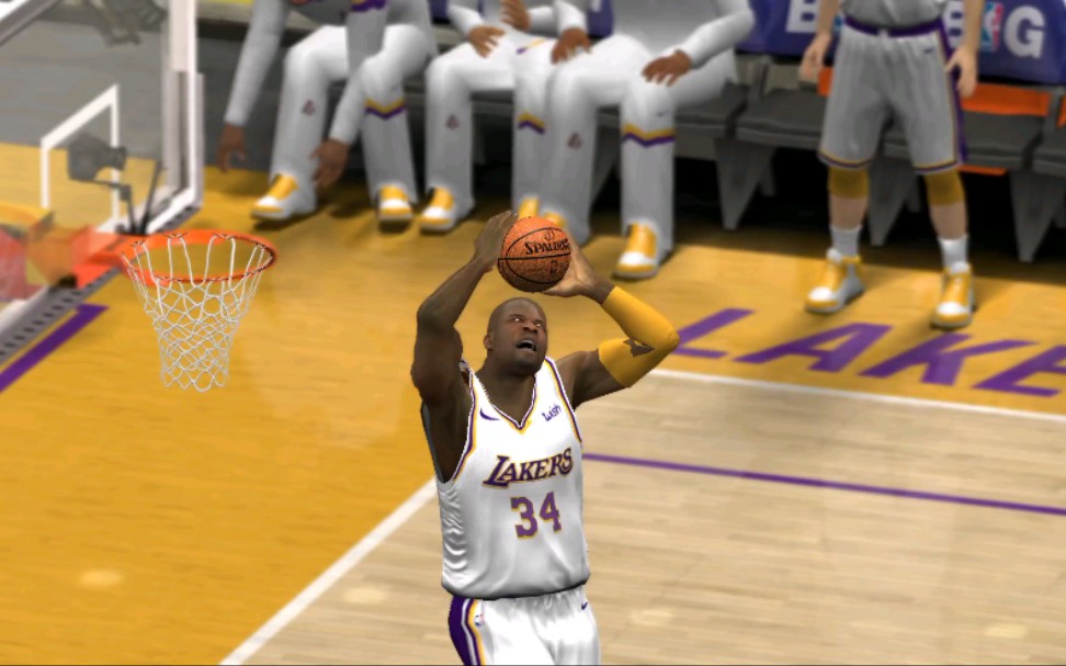 78 nba2k20手游 78 【奥尼尔】 致敬【乔丹】罚球线扣篮