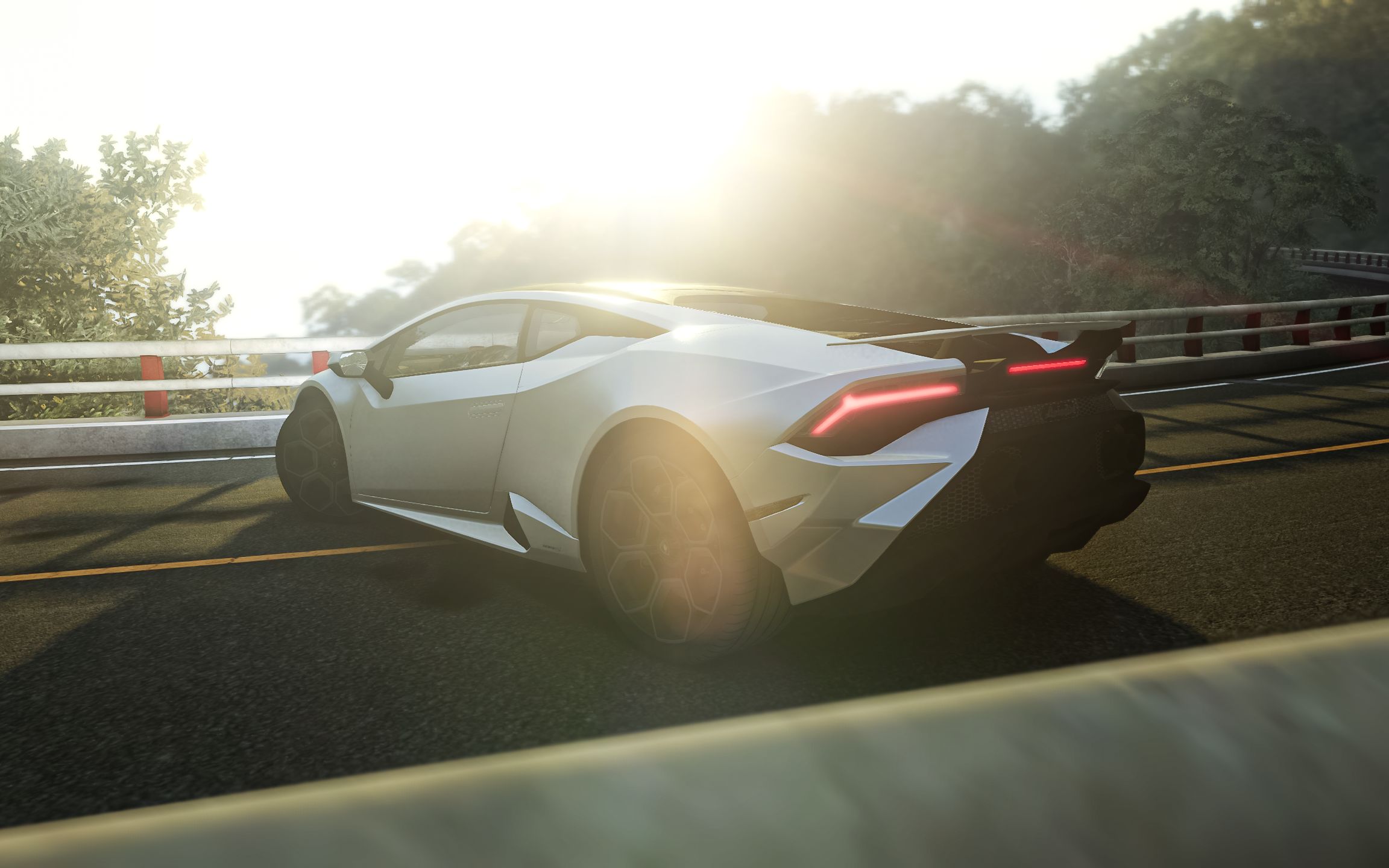 【beamng】在晨曦的箱根大观山驾驶huracan tecnica