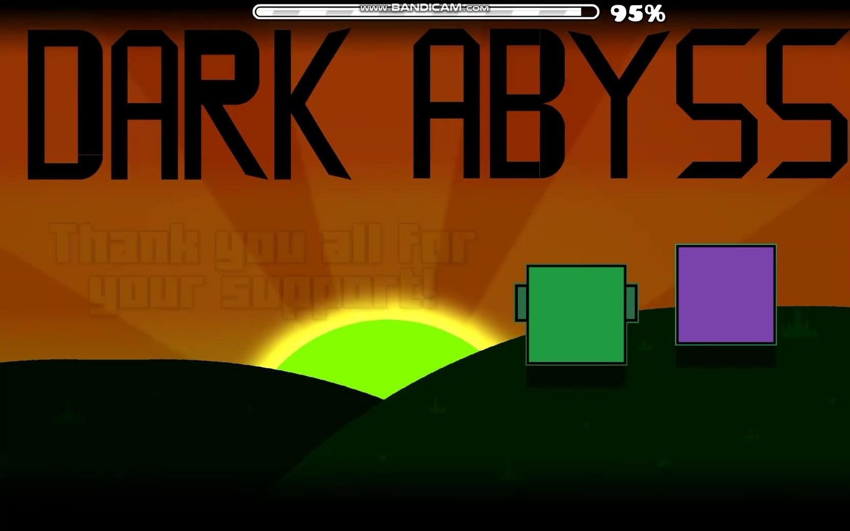 【几何冲刺】zoroa早期作品:dark abyss(easy demon)_哔哩哔哩_bili