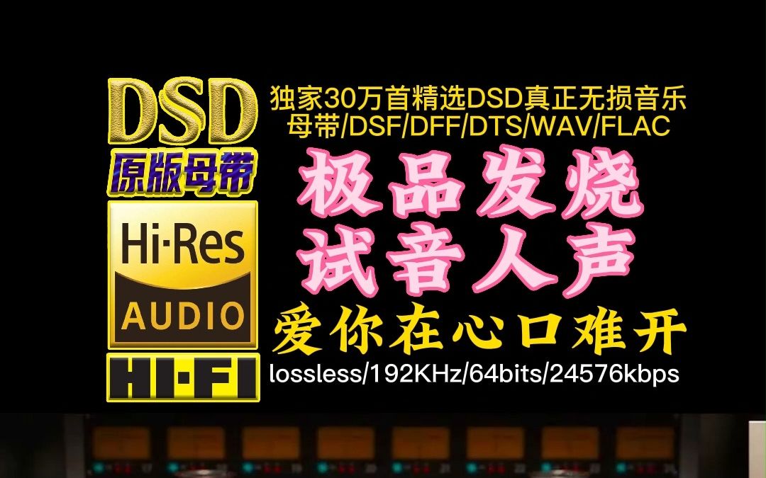 [图]极品发烧试音人声：经典歌曲《爱你在心口难开》DSD完整版【30万首精选真正DSD无损HIFI音乐，百万调音师制作】