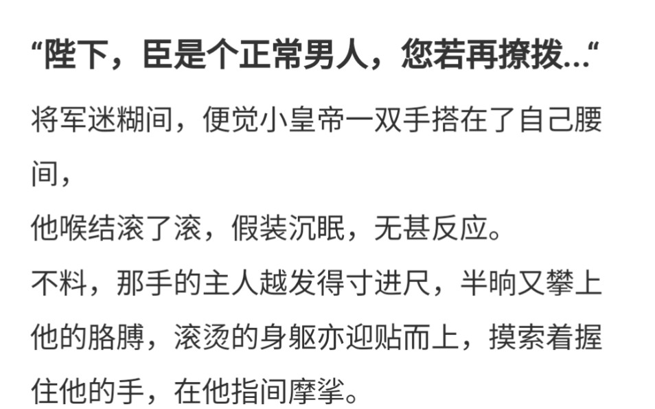 [图]“陛下，臣是个正常男人，您若再撩拨...“将军迷糊间，便觉小皇帝一双手搭在了自己腰间，他喉结滚了滚，假装沉眠，不料，那手越发得寸进尺……《君臣相引》lofter