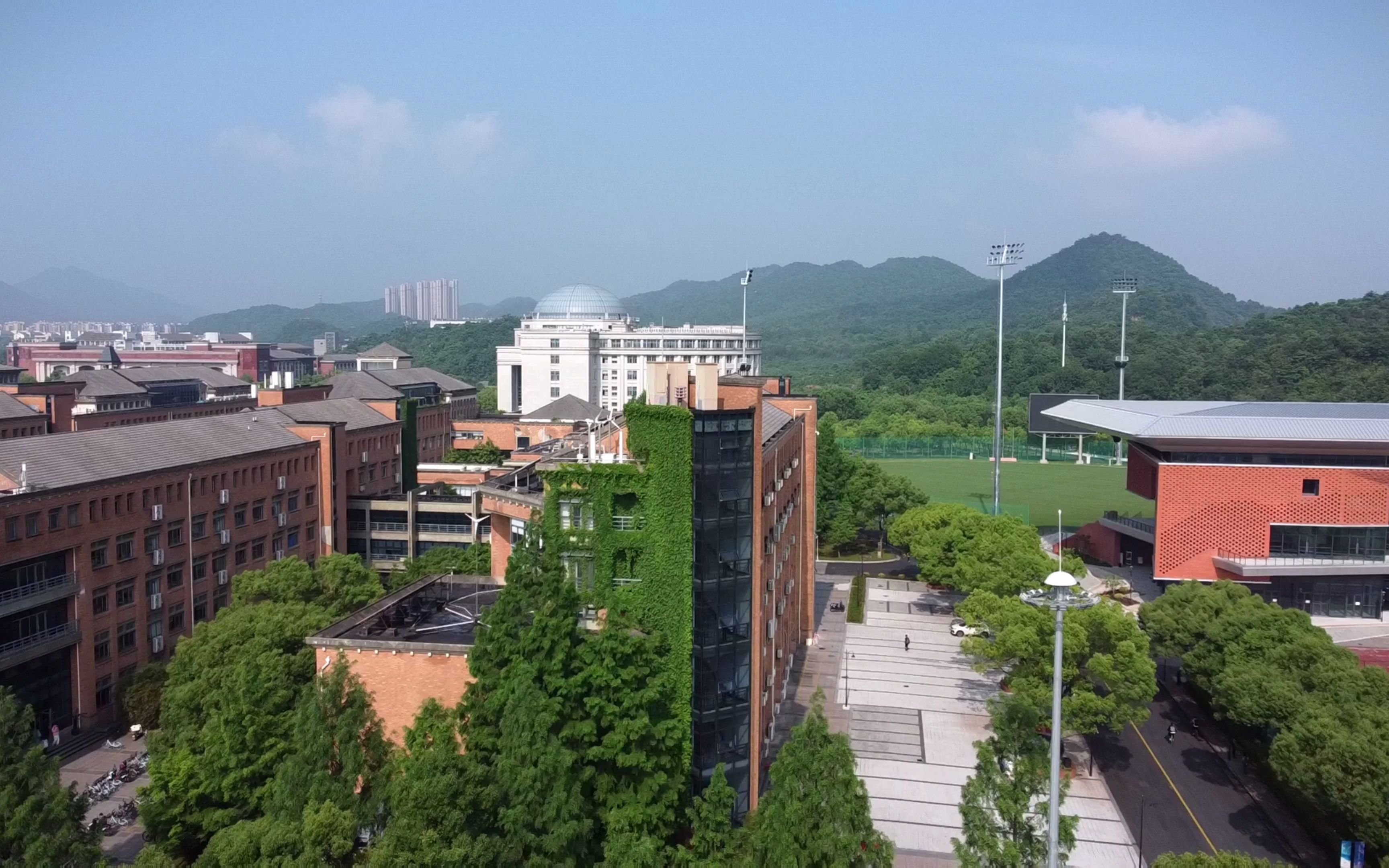 浙江工业大学的鸟瞰图