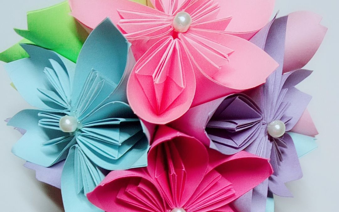 【倩倩の折纸】一起折一束樱花吧