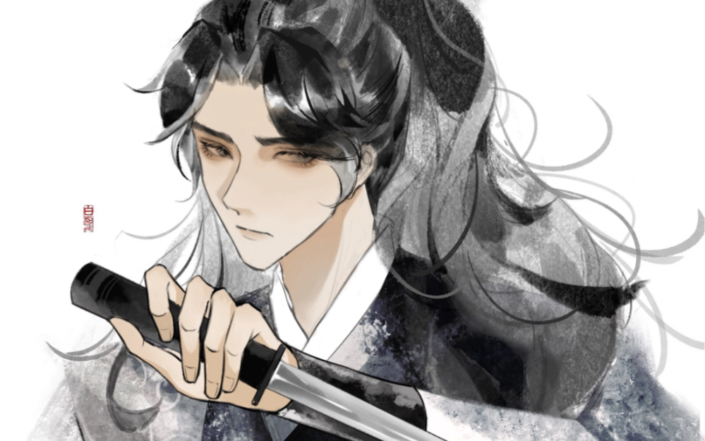 绘画过程|投送一枚卷毛酷哥权一真