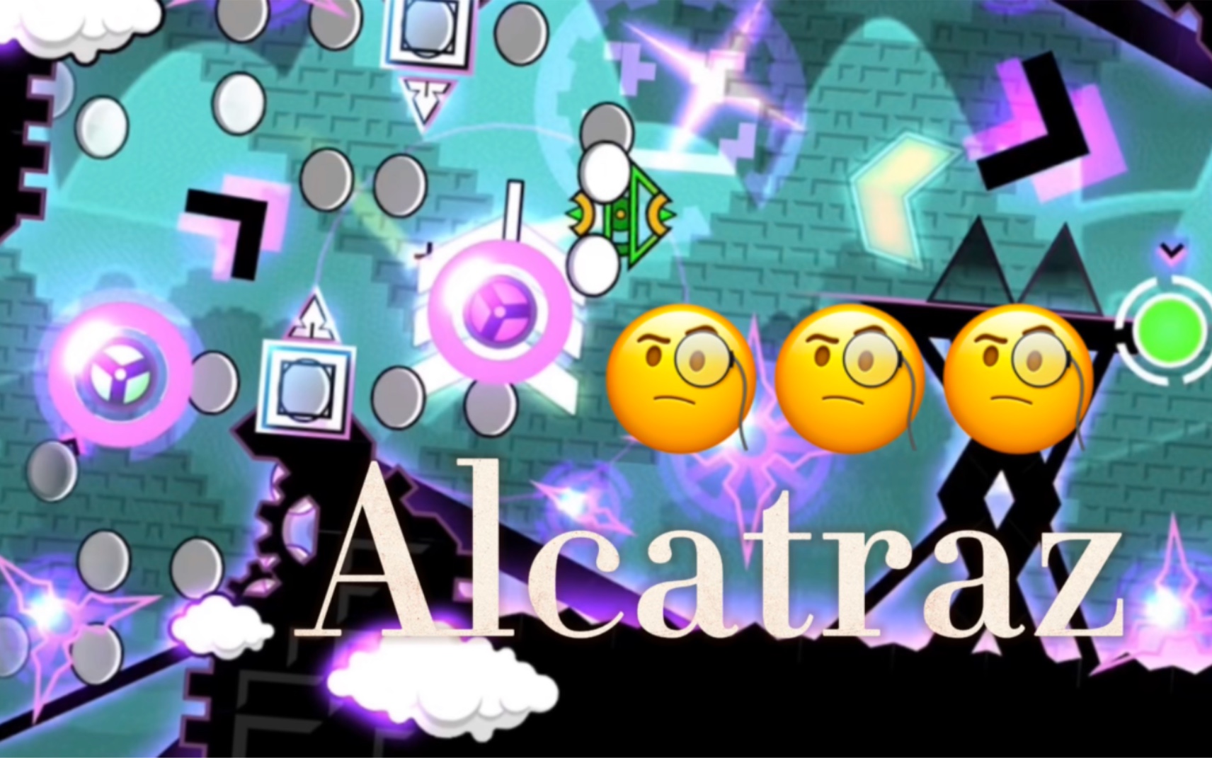 【几何冲刺】(EXD)被hack过的exd?!!|“Alcatraz”100%几何冲刺