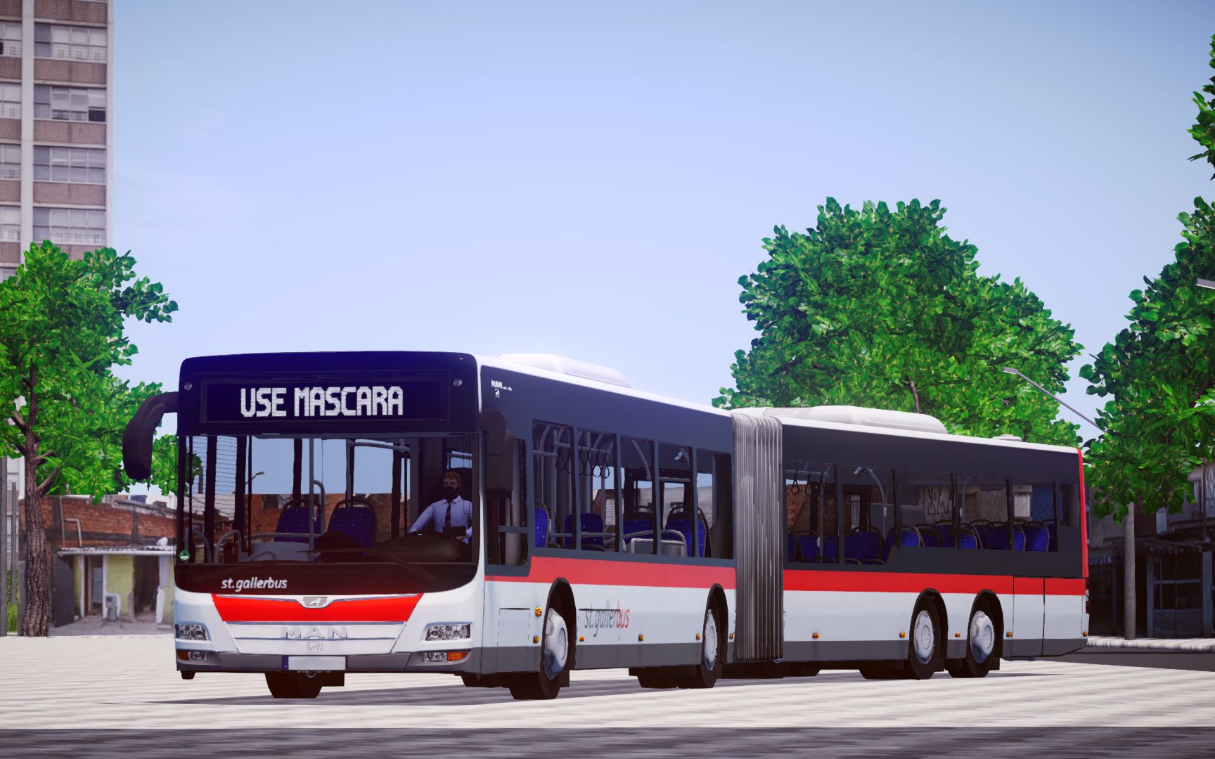 【pbsu/水】man a43铰接客车跑3.1阶段rmspf地图290线 门位pov视角