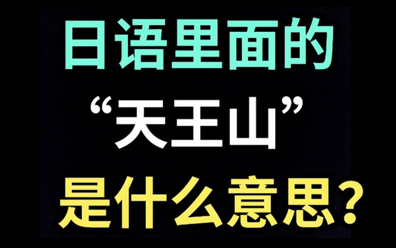 日语里的“天王山”是什么意思?【每天一个生草日语】哔哩哔哩bilibili