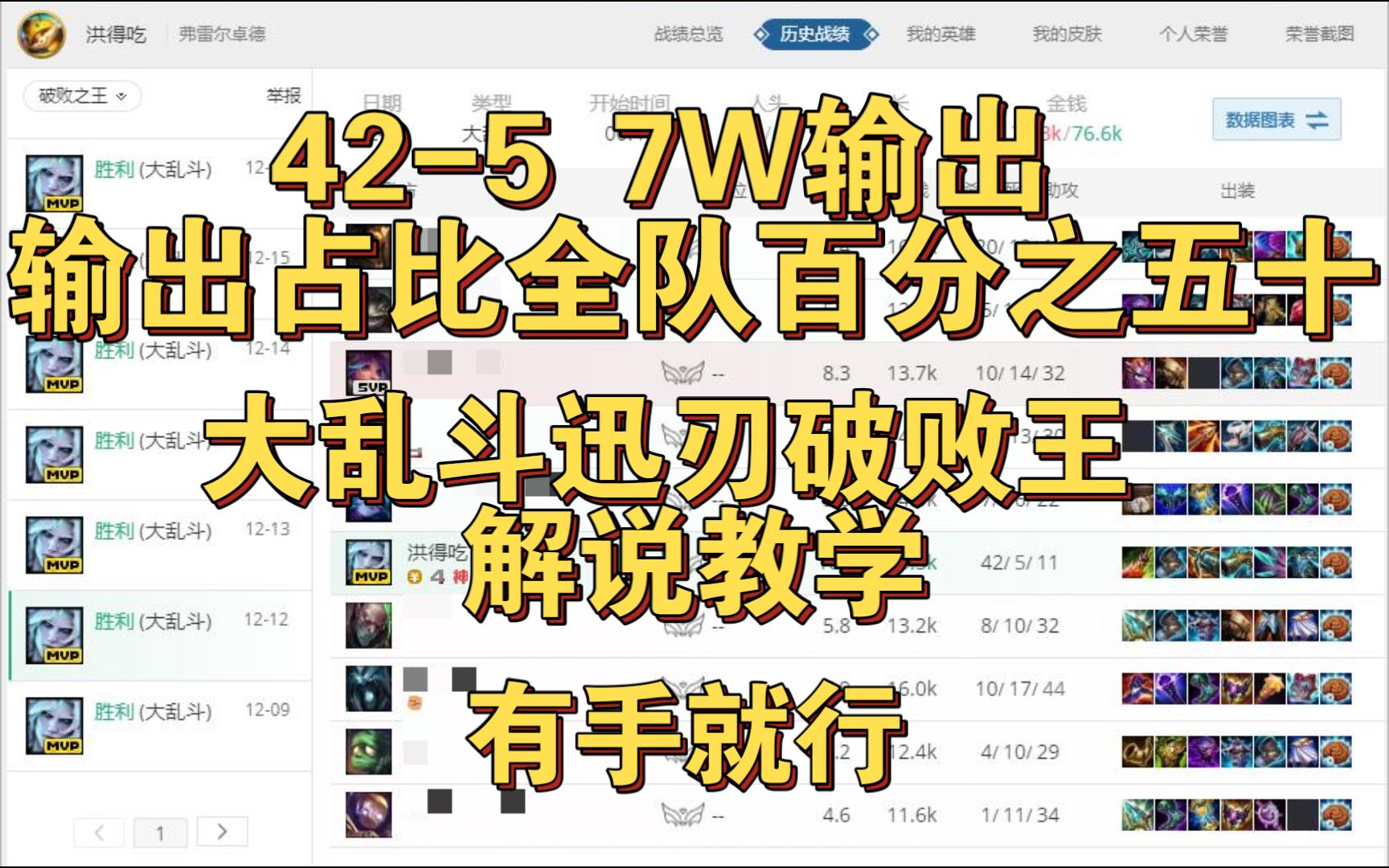 神分?真不熟 迅刃破败王制霸大乱斗 把把乱杀 一R半血 快进来学网络游戏热门视频