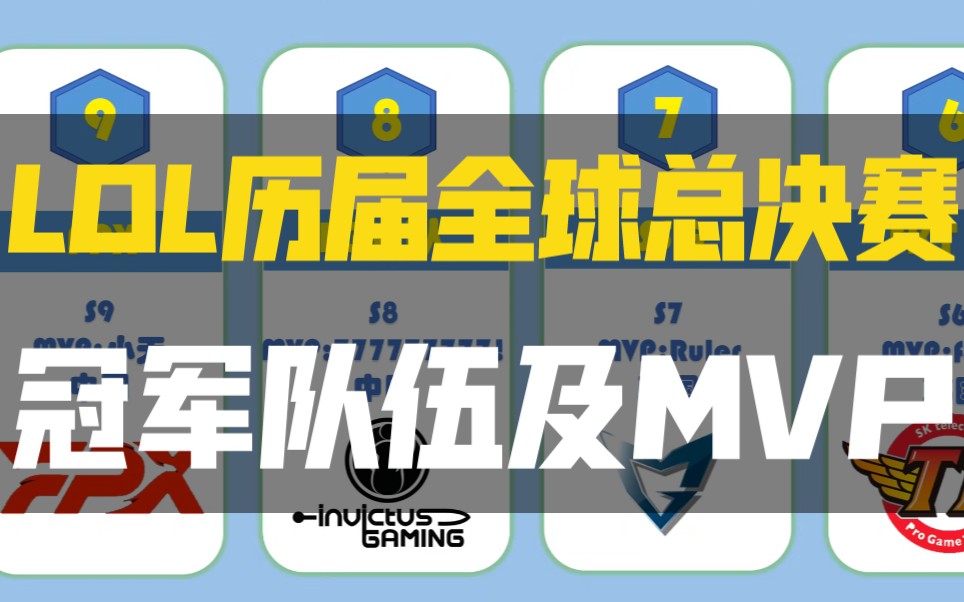 LOL历届总决赛冠军队伍及MVP(恭喜EDG!!!)哔哩哔哩bilibili