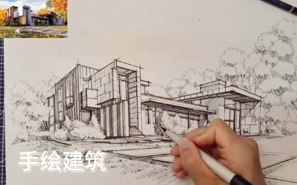 手绘建筑,一起画起来吧