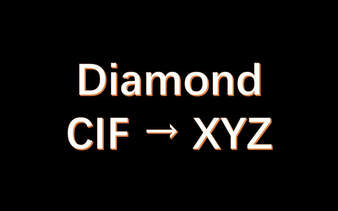 利用Diamond将CIF文件转化为XYZ文件哔哩哔哩bilibili