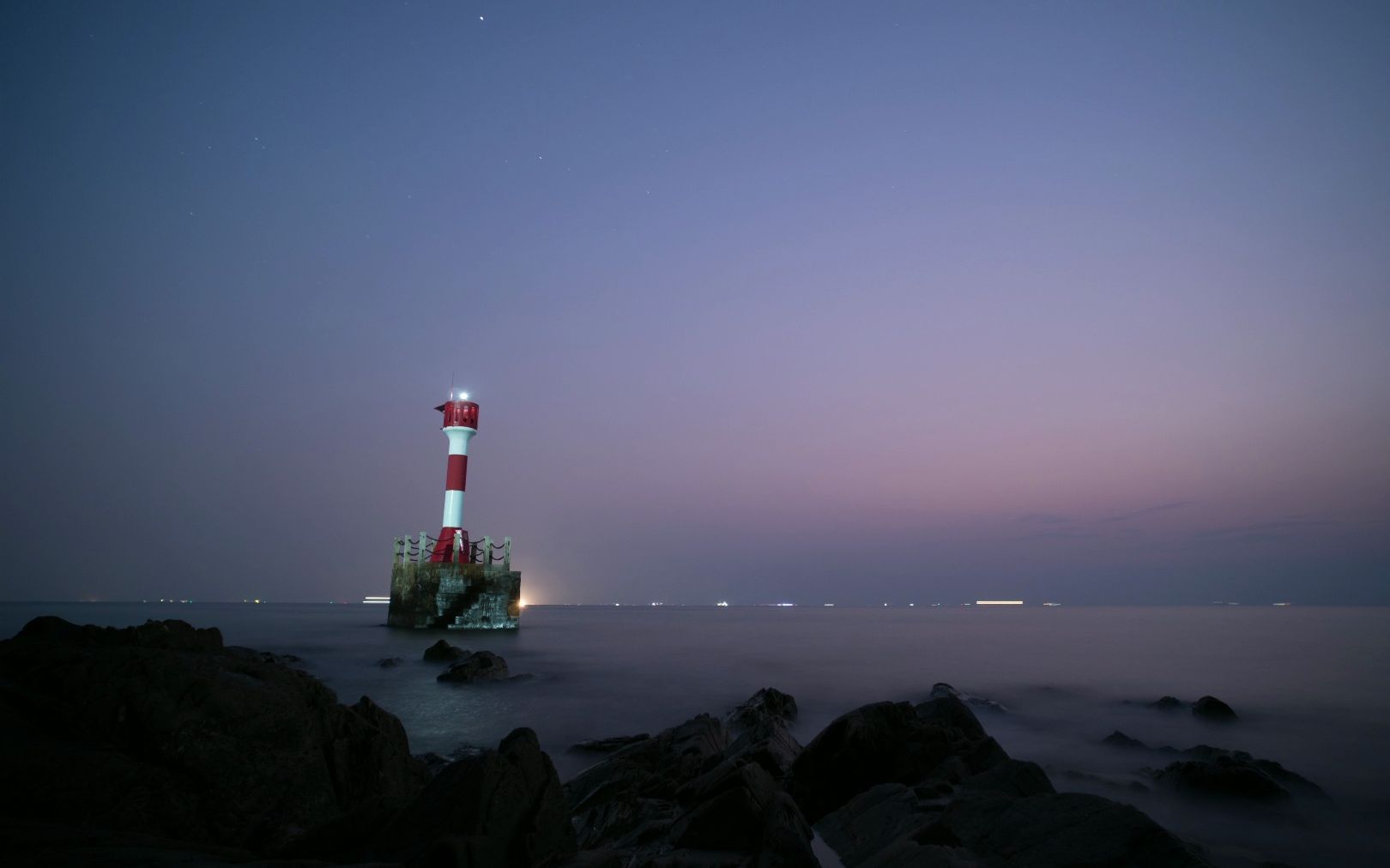 北海冠头岭的灯塔