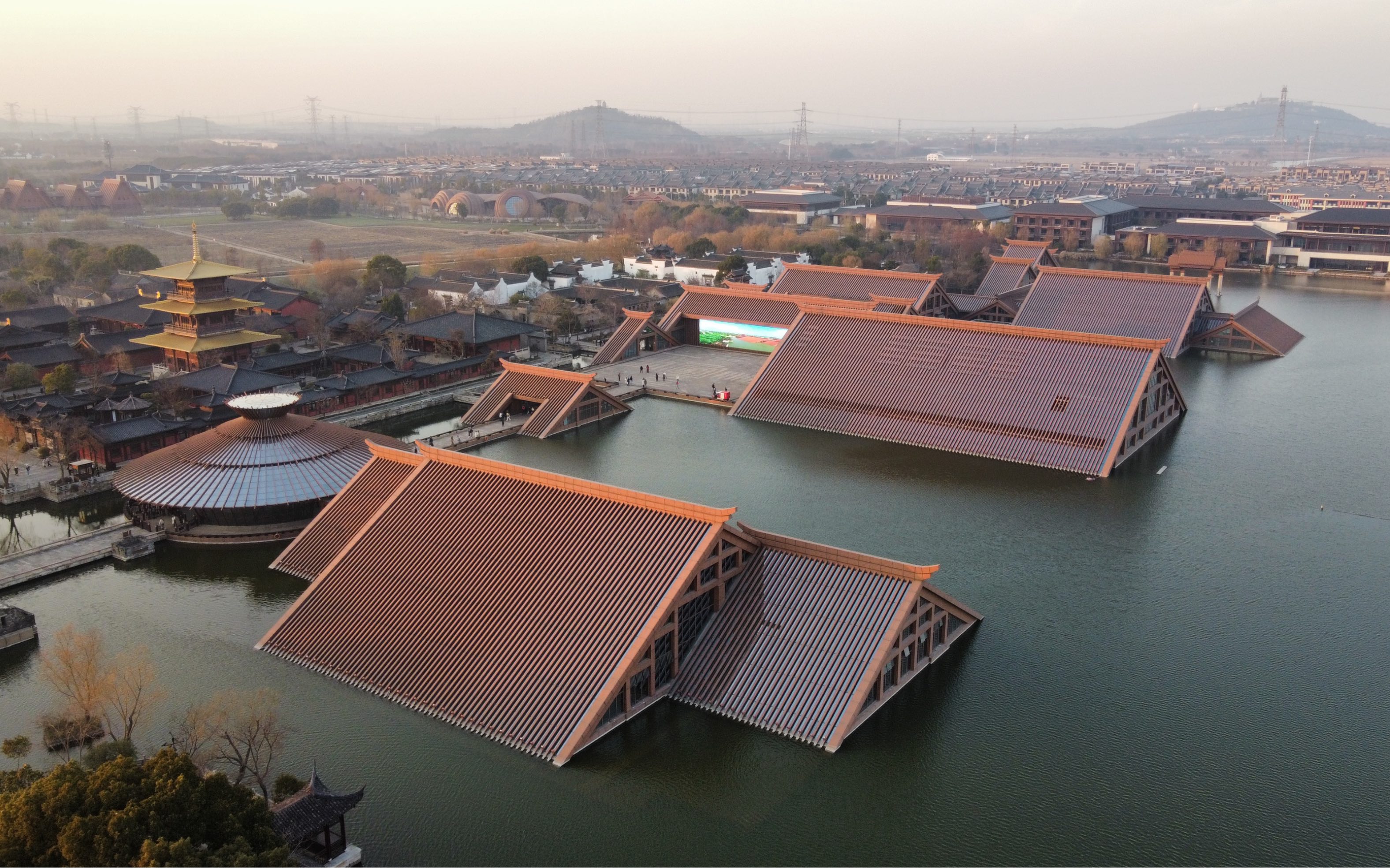 上海广富林文化遗址航拍