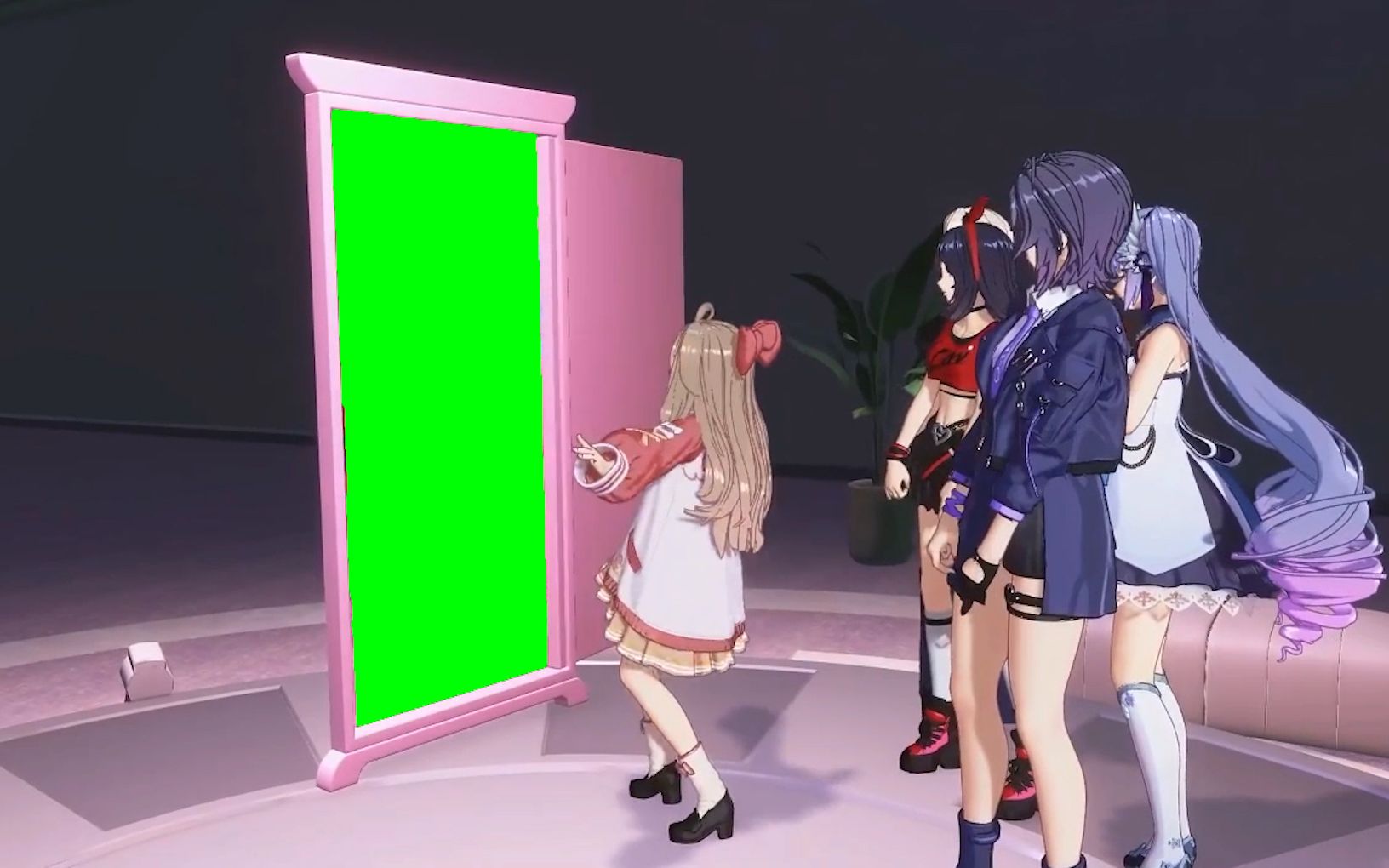 嘉然踹门.gb(附使用例)-神山あや-绿幕素材-哔哩哔哩视频