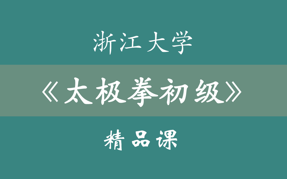 [图]浙江大学《太极拳初级》精品课 39集全