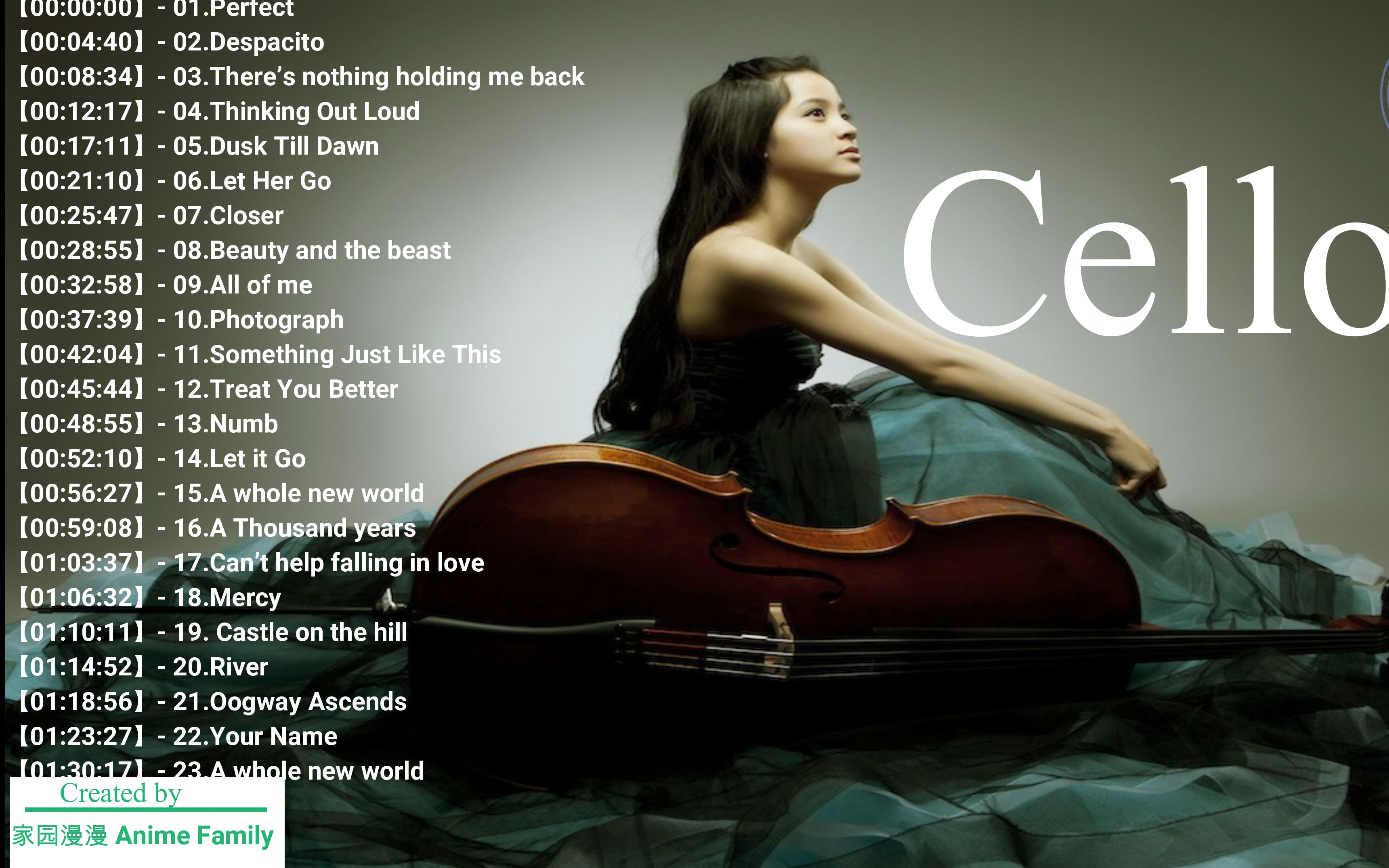 【最美大提琴--舒缓音乐】2019流行乐大提琴演奏