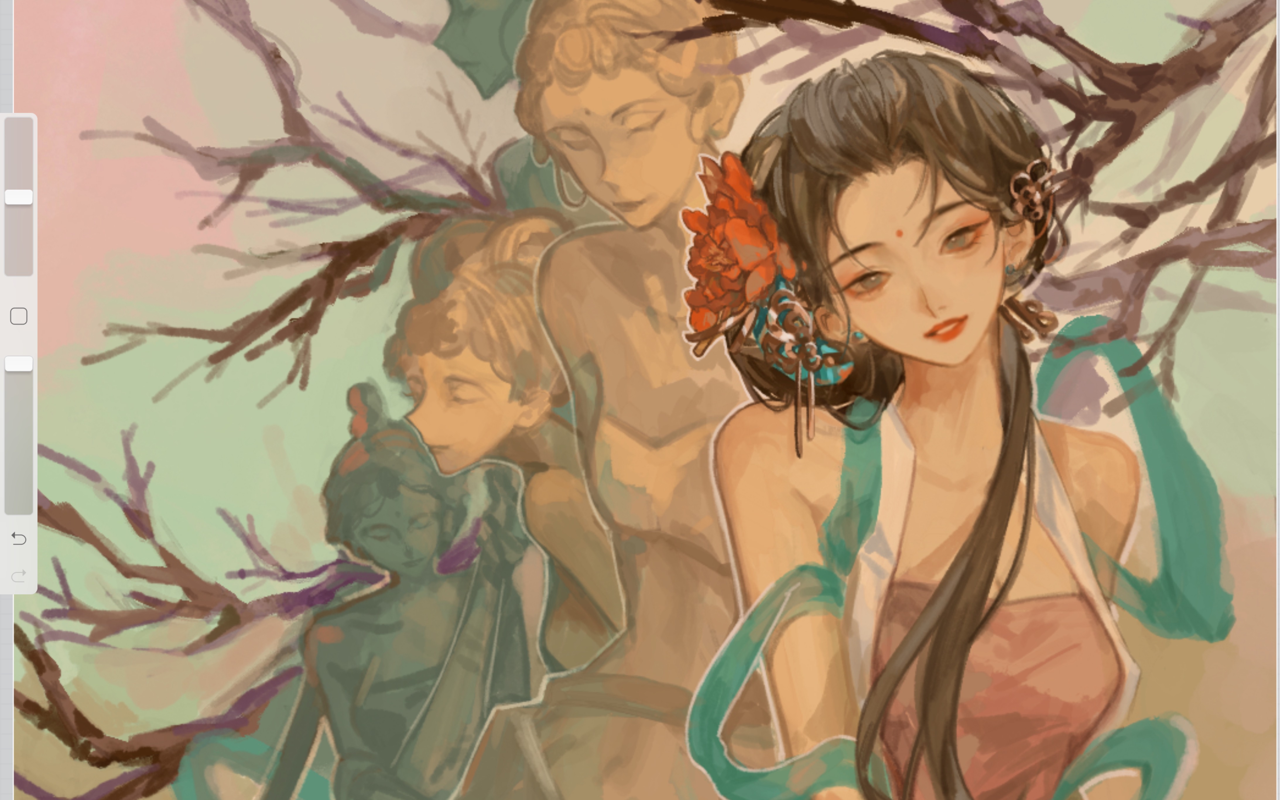 【绘画过程】最近的三个古风摸鱼