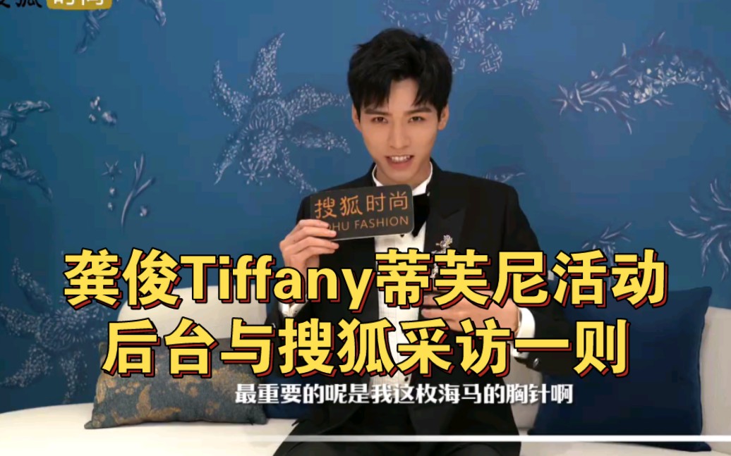 龚俊 Tiffany蒂芙尼活动后台与搜狐采访一则哔哩哔哩bilibili