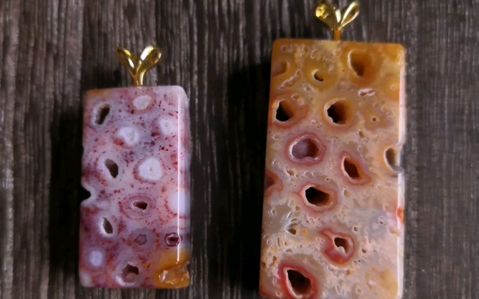 珊瑚玉晶洞也很美,里面有水晶闪闪哟