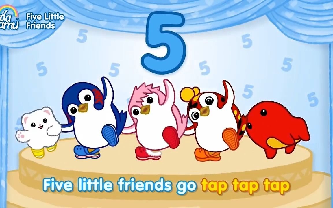 [图]five little friends 英文儿歌