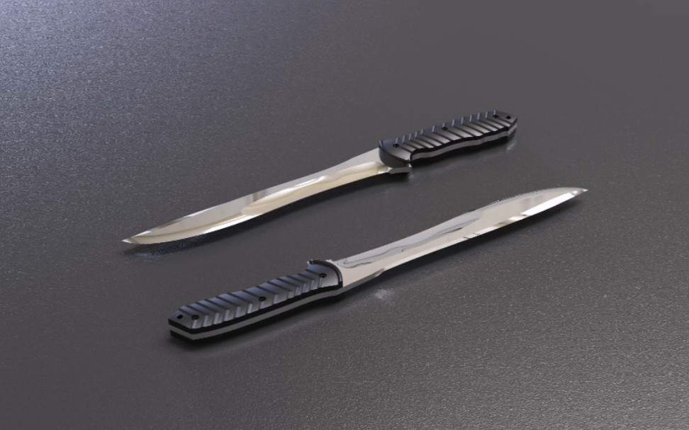【三维建模】现代风格短刀