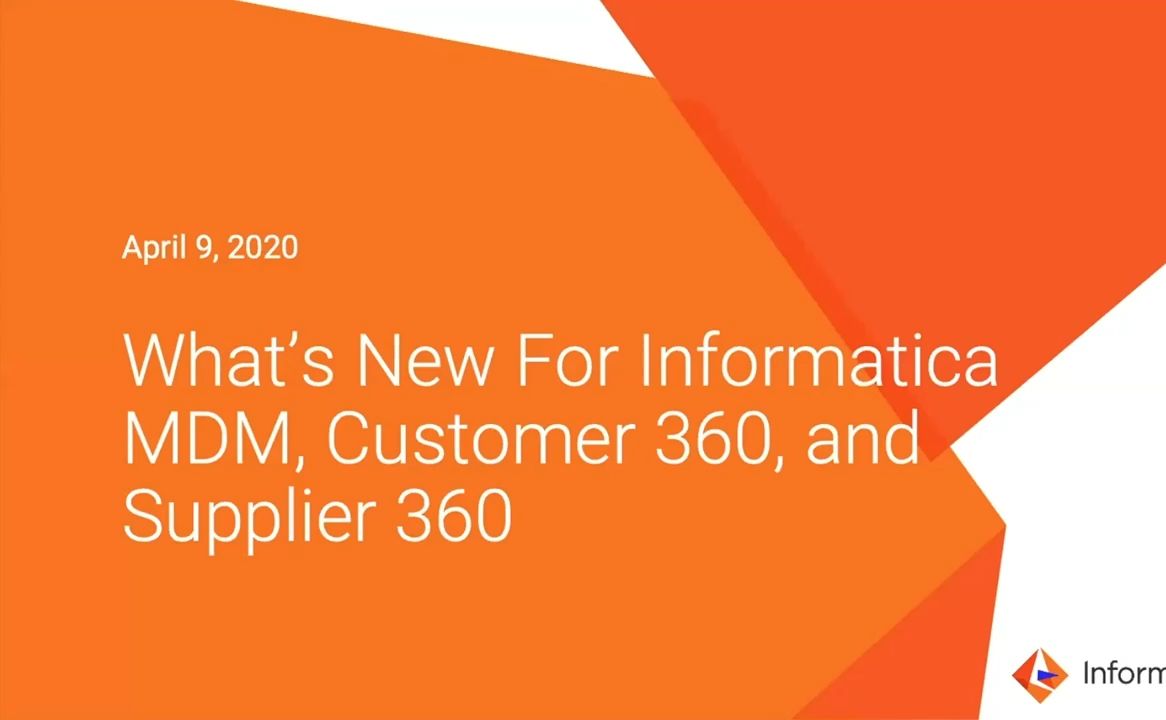 informatica mdm和360解决方案的最新创新