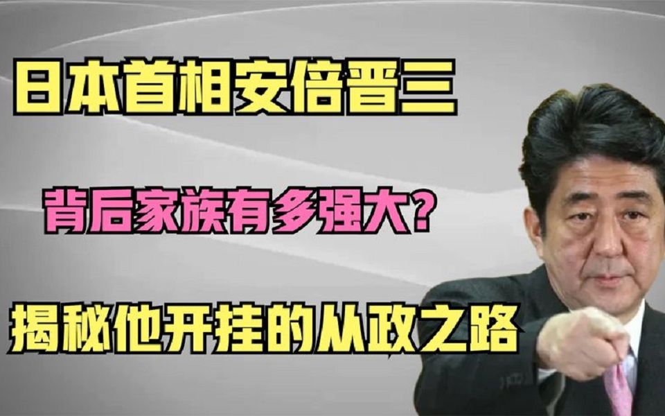 日本首相安倍晋三,背后家族有多强大?揭秘安倍开挂的从政之路!哔哩哔哩bilibili