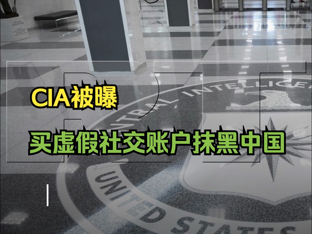 CIA被曝买虚假社交账户抹黑中国哔哩哔哩bilibili