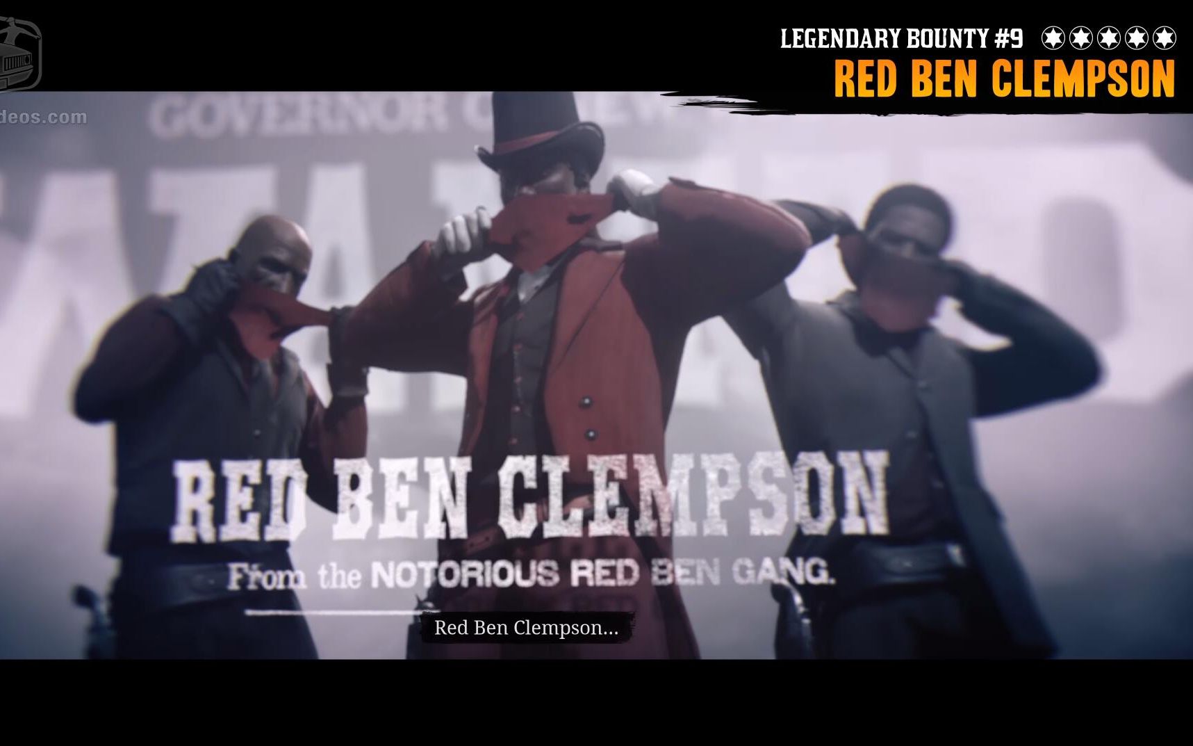 [图]Red Dead Online Legendary Bounty 9 - Red Ben Clempson (5-Star Difficulty - Solo)