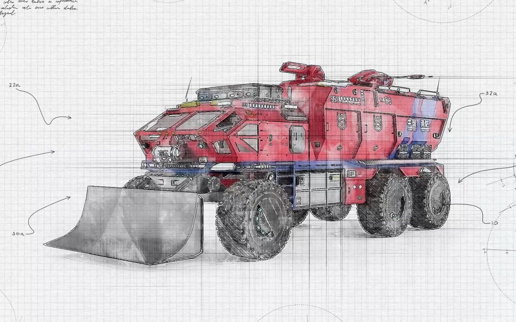 多功能轮式越野救援消防车概念设计