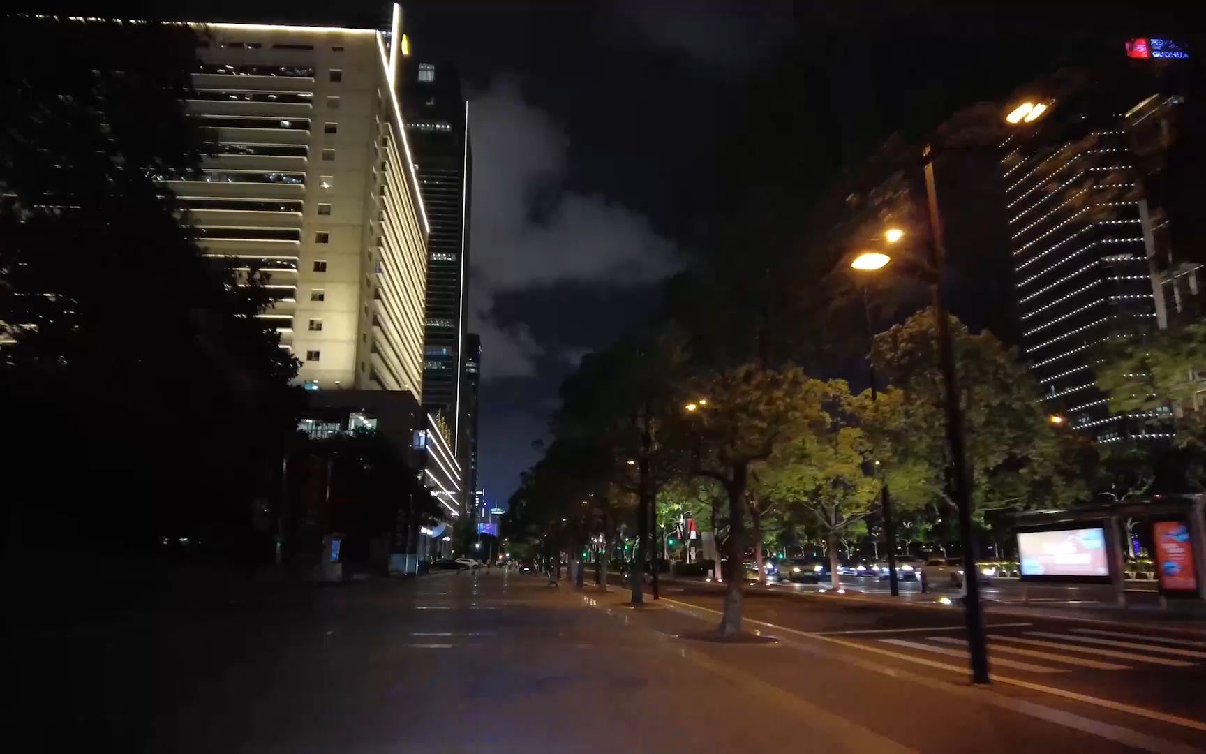 [图]世纪大道｜晚上游览 上海 街景｜花木路跑步道｜古北路｜吴中路｜内环高架路