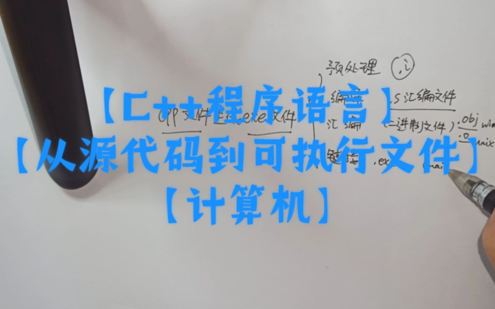 从源代码(cpp)到可执行文件(exe)需要经过哪些步骤呢?【C++程序语言】【计算机】哔哩哔哩bilibili