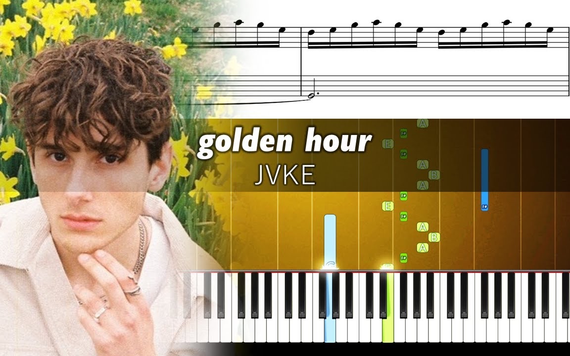 [图]Golden Hour - JVKE 简易钢琴教程