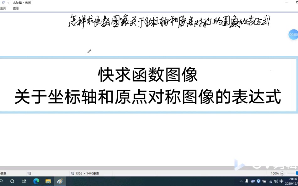 快求函数图像关于坐标轴和原点对称图像的表达式哔哩哔哩bilibili