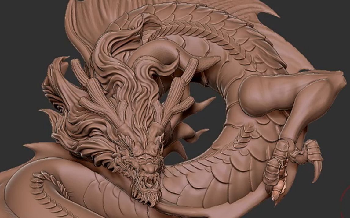 ZBrush大龙雕刻教程.zbrush基础教程哔哩哔哩bilibili